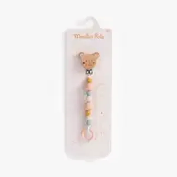 Attache-tétine bois et silicone Souris