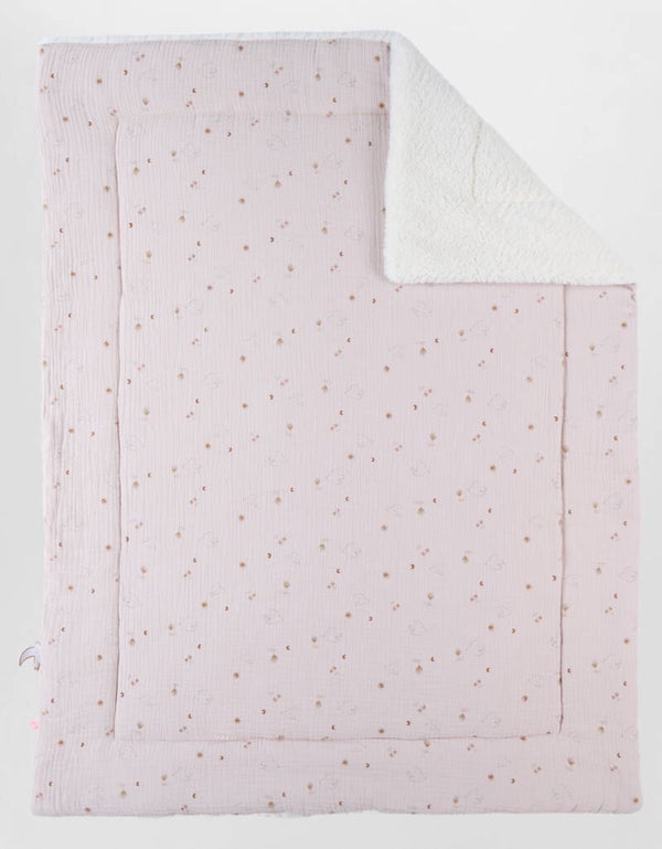 Couverture 75X100cm, Mousseline & Sherpa Noukie's