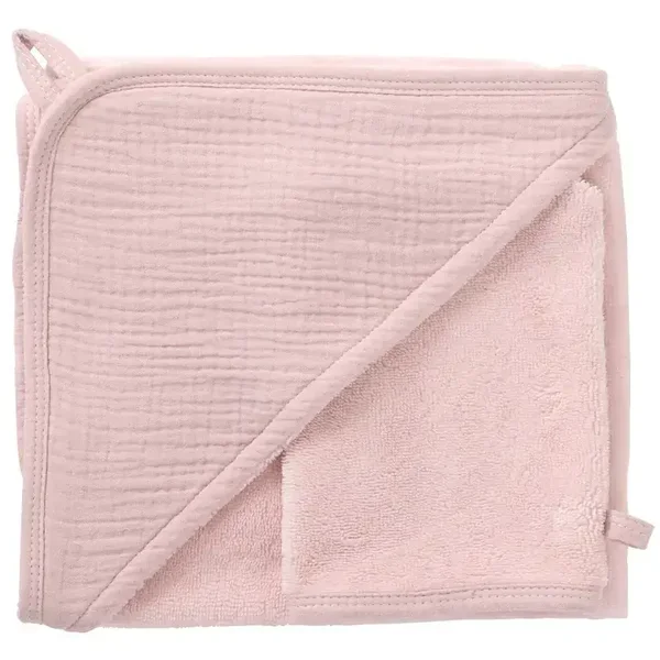 Cape de bain + gant - bambou & gaze de coton - Pétale