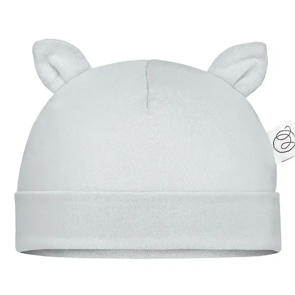 Bonnet bébé en bambou - gris clair Taille   1 à 6 mois