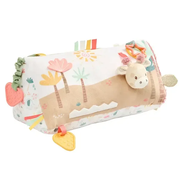 Nouveauté Triangle d'activités doux Girafe Gina - Jouet pour bébé 33 x 18 cm - Multicolore
