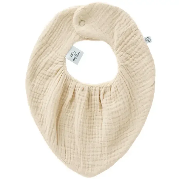 Bavoir-bandana réversible - Biscuit