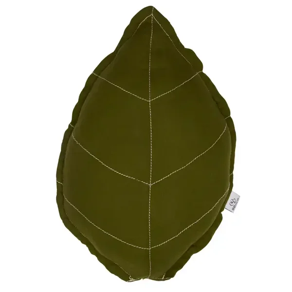 Coussin déco forme feuille gaze de coton - Caramel Forest