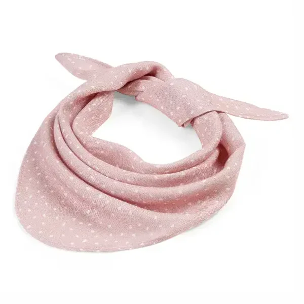 Foulard triangle en bambou - Pierres roses