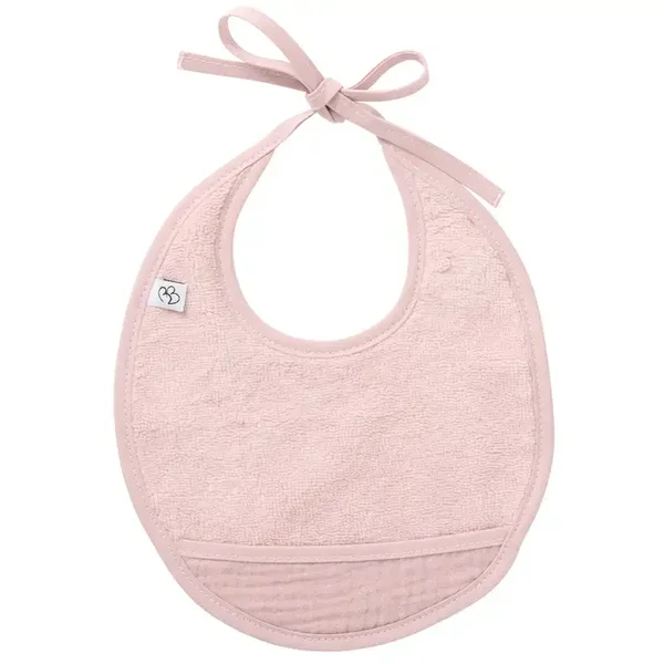Bavoir naissance bi-matière - Pétale