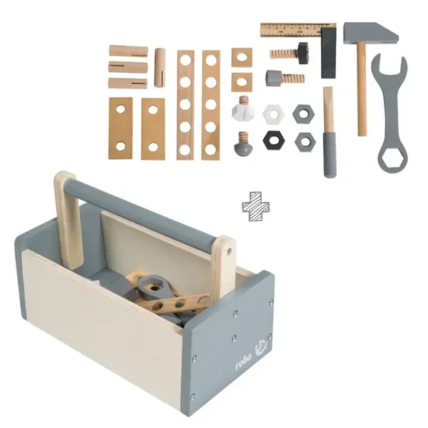 Caisse à outils roba kids pour enfants avec 22 outils