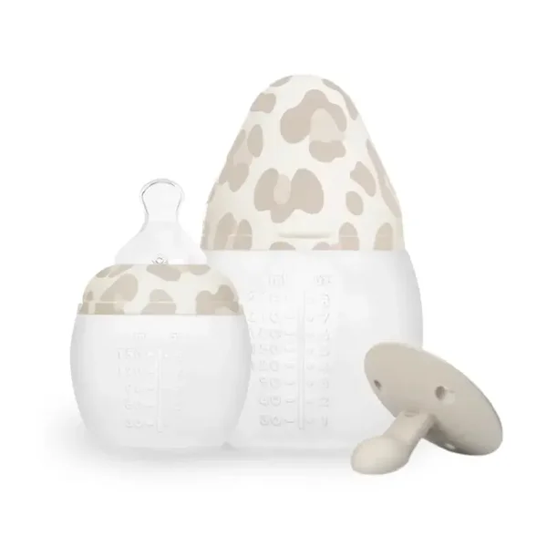 Coffret biberons léopard + tétine | Graouu Sand