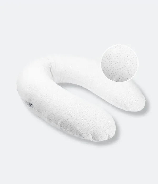 Coussin maternité doomoo Buddy SKU: B06 Coton Stretch Silver Dots