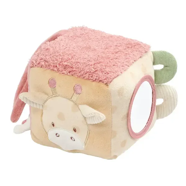 Cube d'activités doux Girafe Gina - Jouet bébé - 11 cm - Multicolore