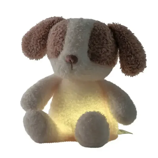 Veilleuse TEDDY Baby Chien – 25 cm – Peluche Douce pour Bébé – Beige