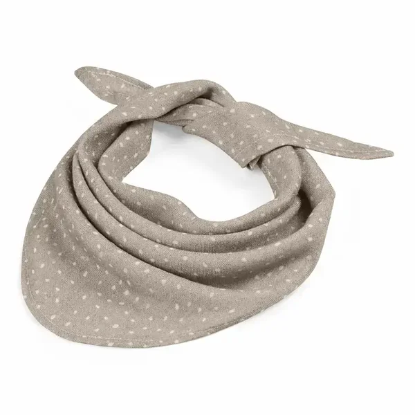 Foulard triangulaire en bambou - motif Stones taupe