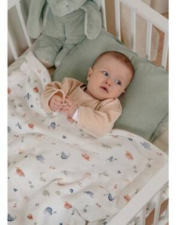 Bio Couverture bébé 75*100cm, mousseline de coton bio