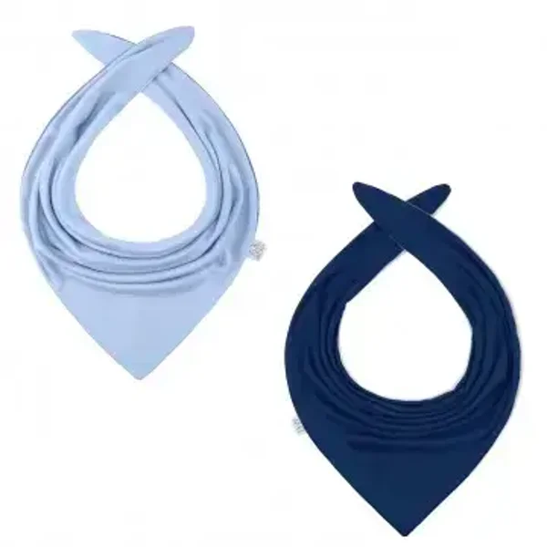 Écharpe réversible en bambou - bleu marine-clair