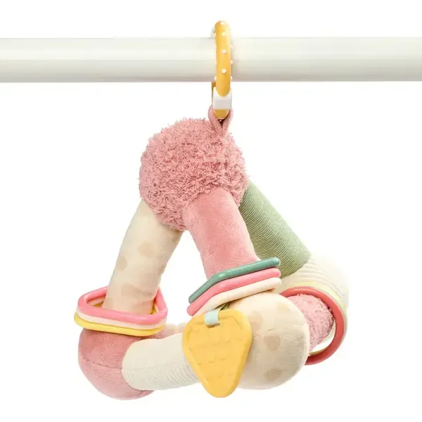 Nouveau  Pyramide d'activités douce Girafe Gina - Jouet pour bébé - 18 cm - Multicolore