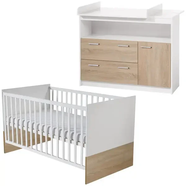 Ensemble mobilier ROBA 'Gabriella' avec lit bébé 70 x 140 cm