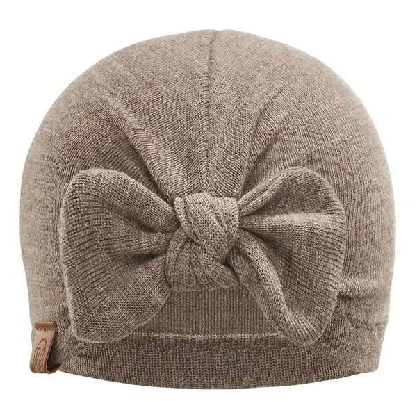 Turban en mérinos - taupe