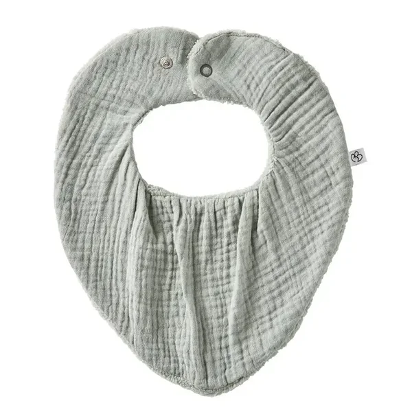Bavoir-bandana réversible - Vert de gris