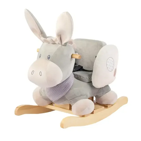 Cheval à bascule Cappuccino Donkey – Jouet à bascule – Gris et Beige