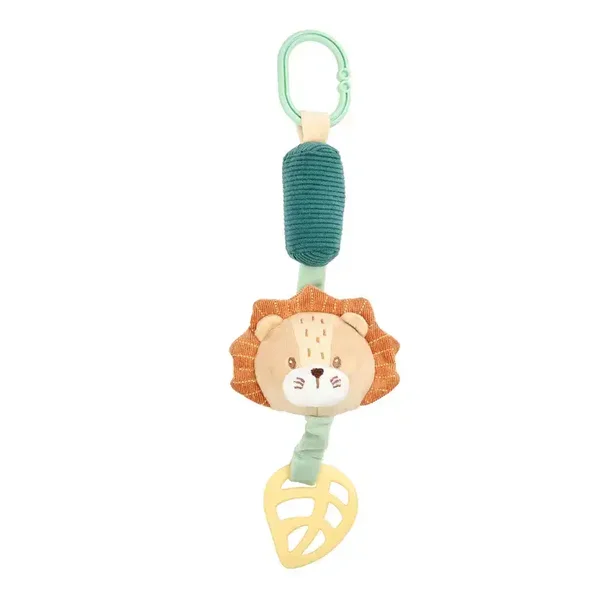 Nouveau  Jouet d'activité avec sons Lion Léon - Hochet à suspendre - 28 cm - Multicolore