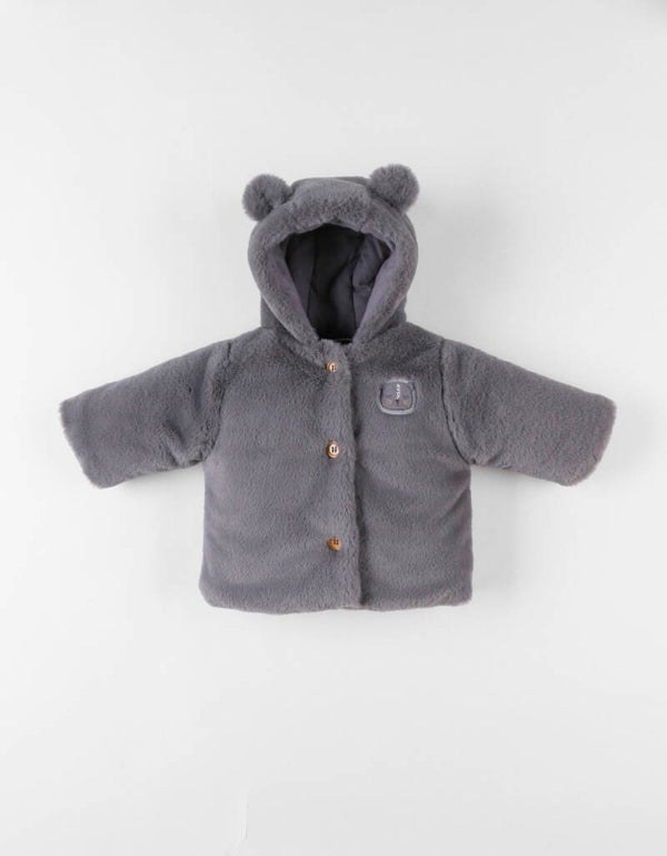Veste à capuche en Groloudoux®, anthracite, 9 mois, Noukie's