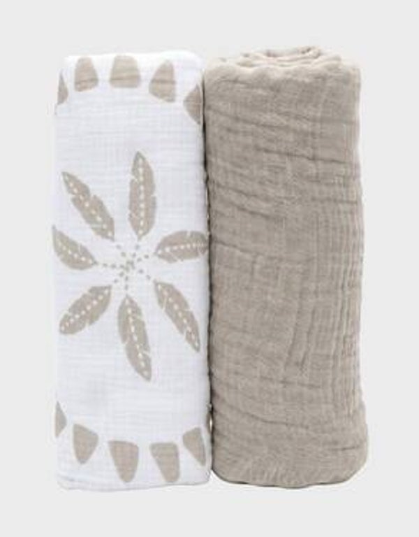 Lot de 2 langes 100*100cm, coton bio a partir du 29/08/26