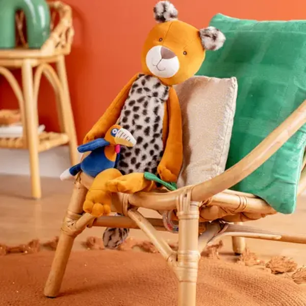 Peluche d'activités Grand léopard Taïgo