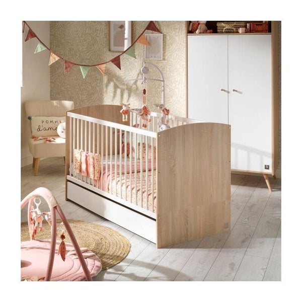 Lit bébé évolutif 140x70 Access Bois Blanc