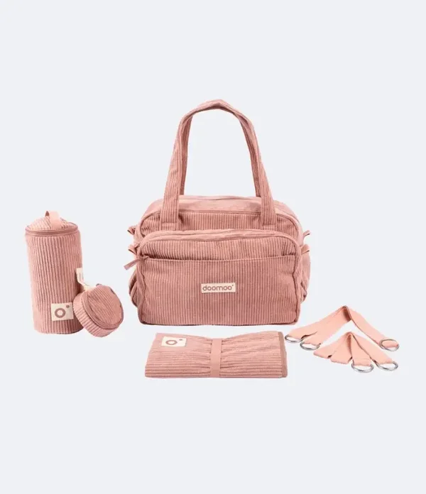 Sac à langer Fluffy doomoo Ref: FY03 Corduroy Pink
