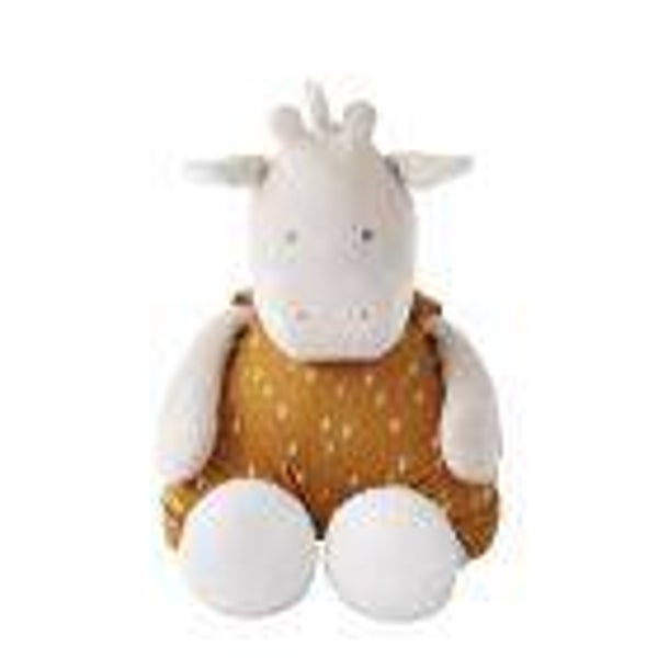 Peluche large Tiga en veloudoux et mousseline de coton 80cm