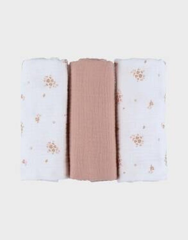Lot de 3 langes 70*70cm, coton bio
