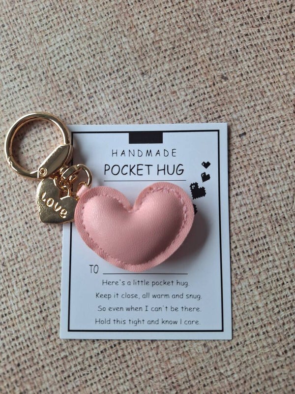 Pocket hug *Hartje roze