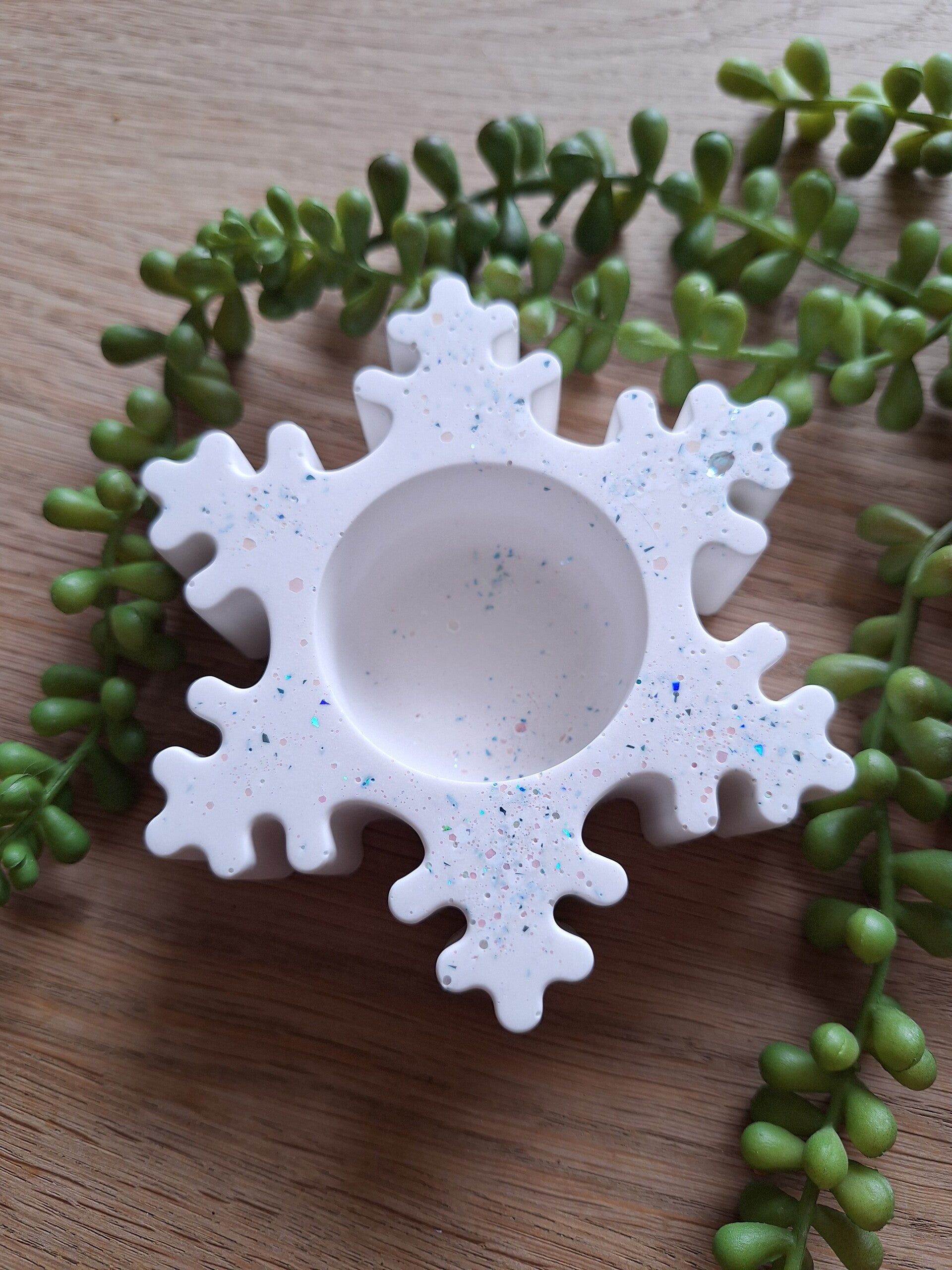 Waxinelicht sneeuwvlok VEERLE