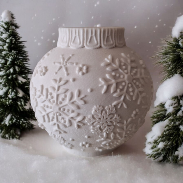 Kerstbal kandelaar voor dinerkaars