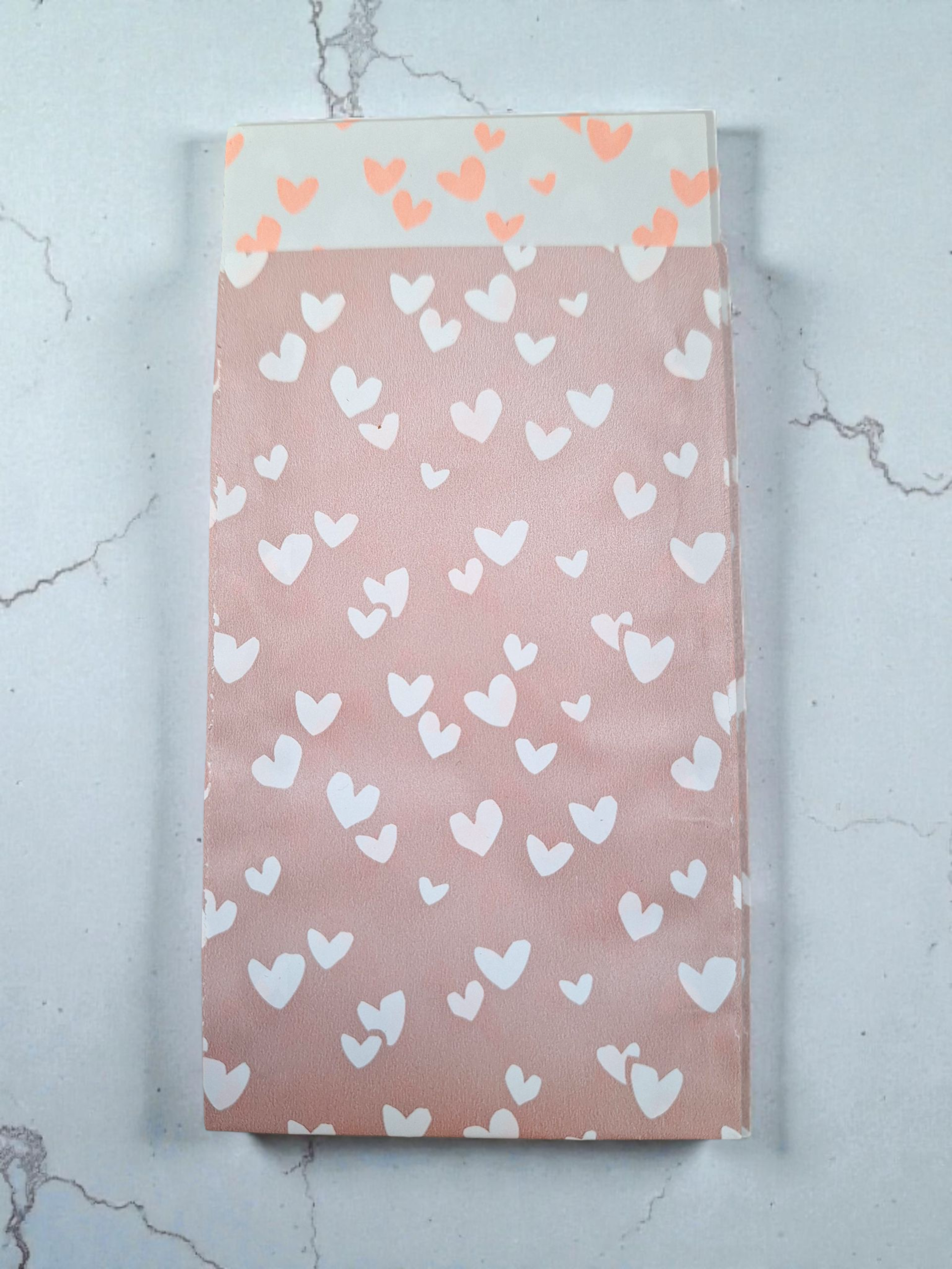 Cadeau zakje roze/wit/neon 7 x 13