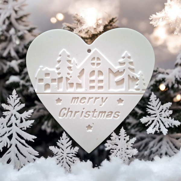 Witte kerst hangers