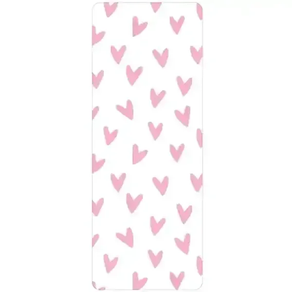 Sticker vaantje roze hartjes