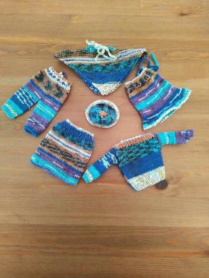 6-teilige Garnitur für Puppengrösse 18 cm