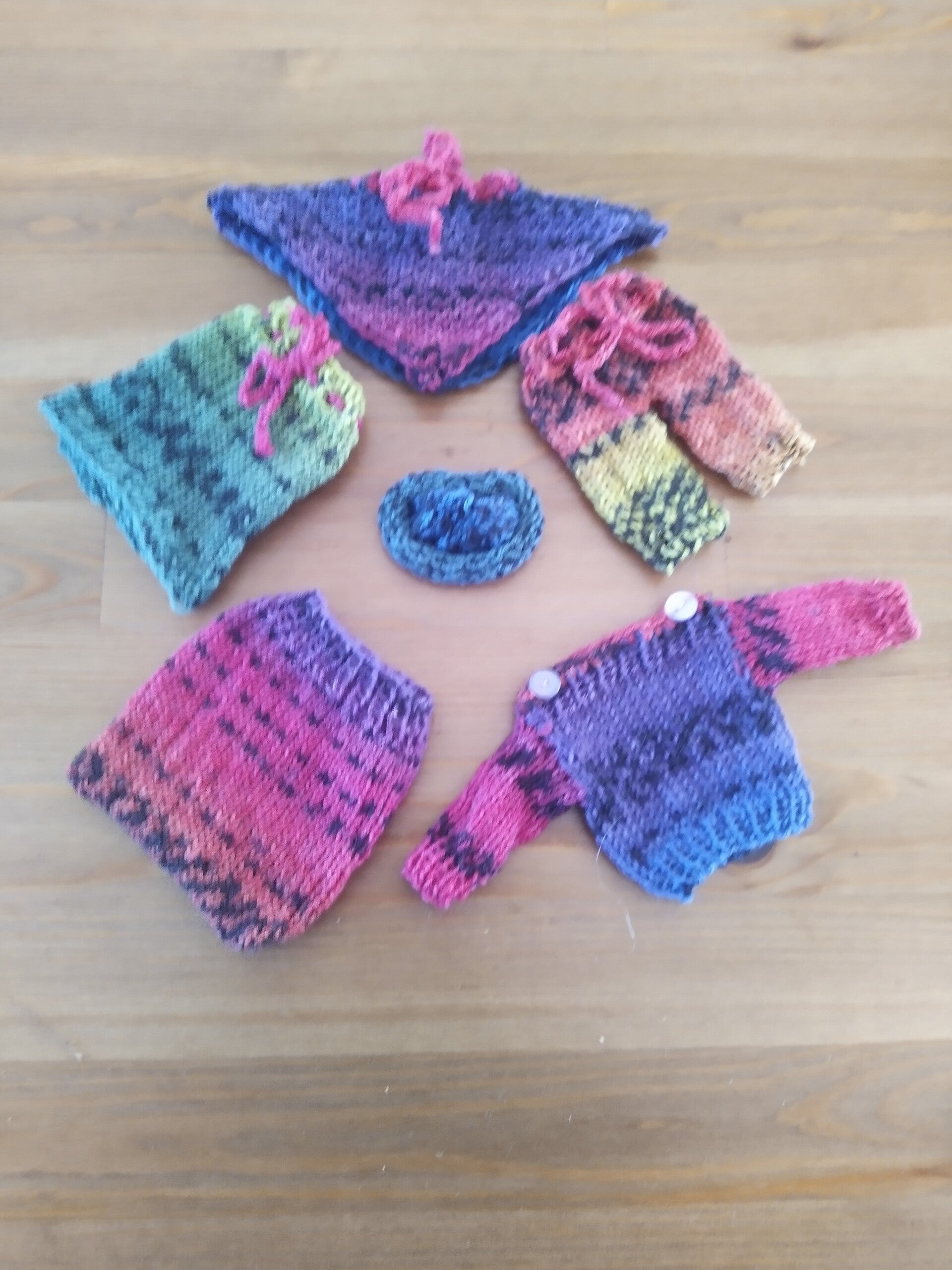 6-teilige Garnitur für Puppengrösse 18 cm