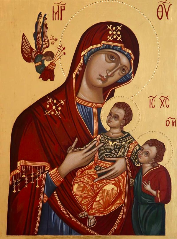 Madonna and Child, Angel and Saint John the Theologian