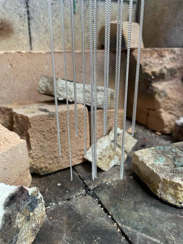 Zilveren anker collier