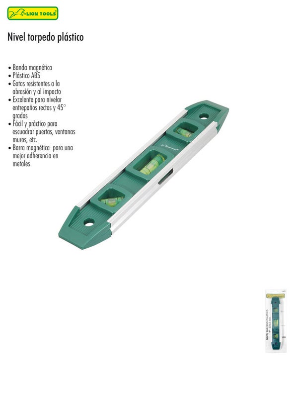 NIVEL TORPEDO PLÁSTICO