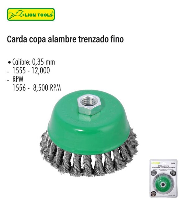 CARDAS COPA ALAMBRE TRENZADO FINO