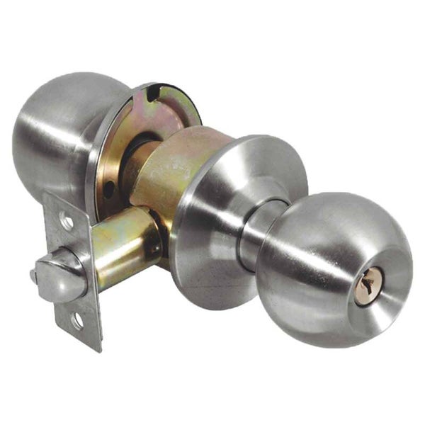 CERRADURA POMO RECAMARA DE ACERO INOXIDABLE