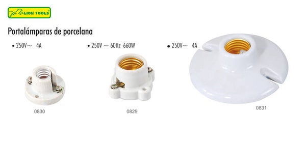 PORTALAMPARAS DE PORCELANA