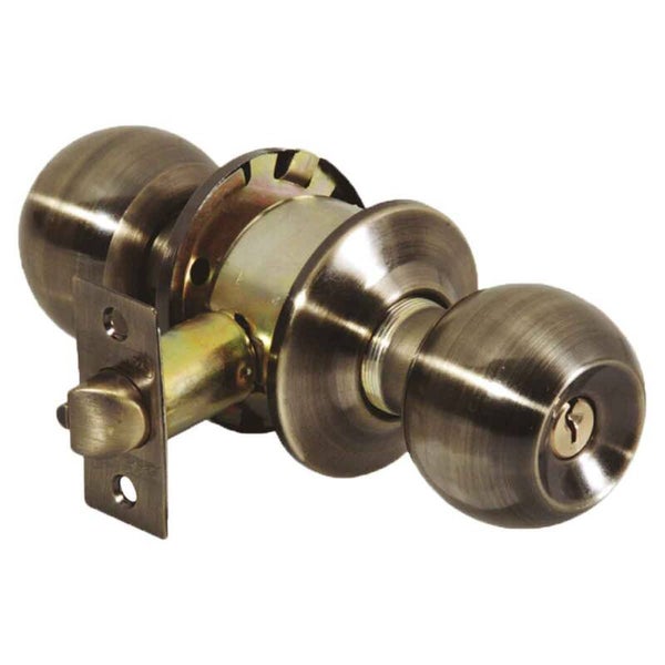 CERRADURA POMO RECAMARA DE LATON ANTIGUO