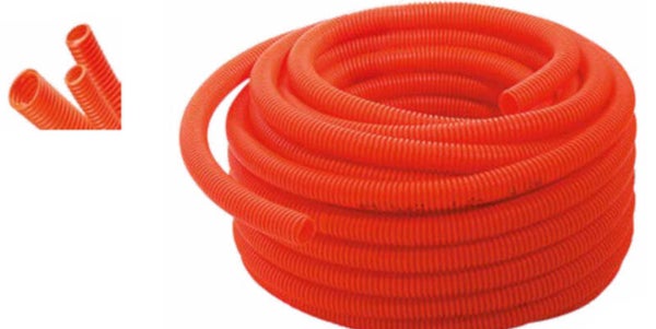 POLIDUCTO CORRUGADO NARANJA ROLLO 100 MTS