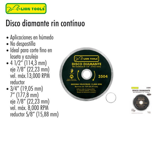 DISCOS DIAMANTE RIN CONTINUO