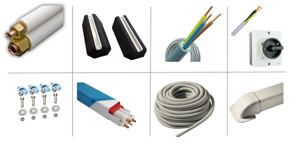 Installatie-set compleet - Wit - blokken voor grond/platdak