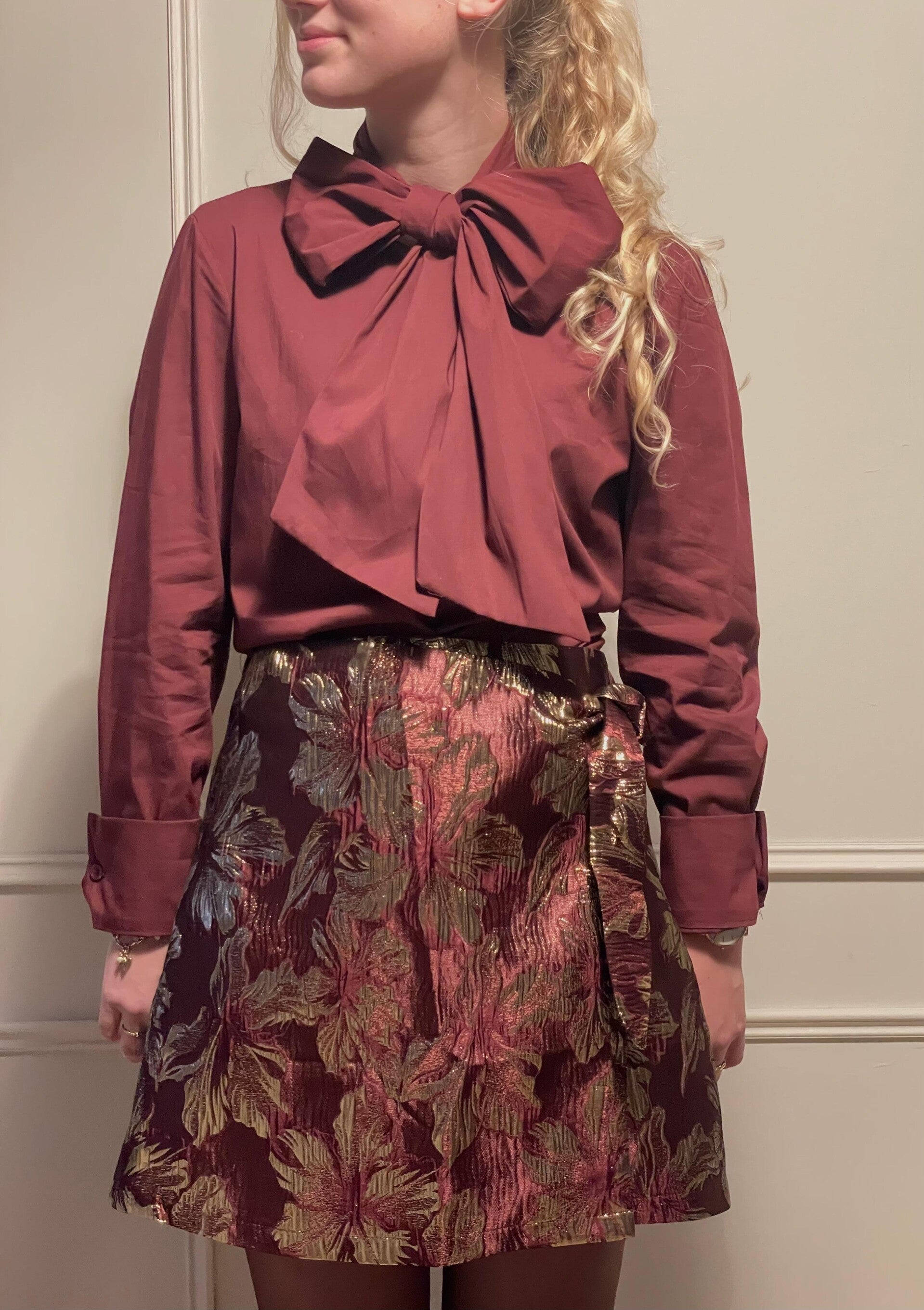 Strikblouse bordeaux