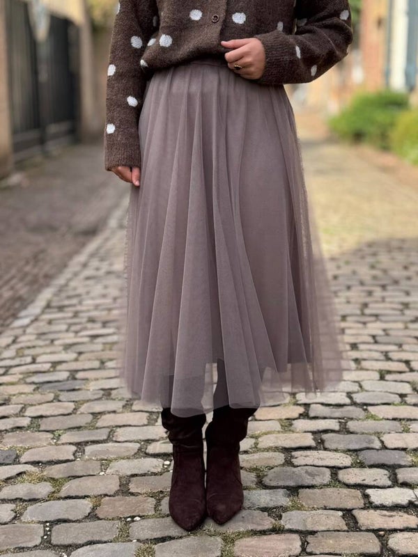 Tule rok taupe